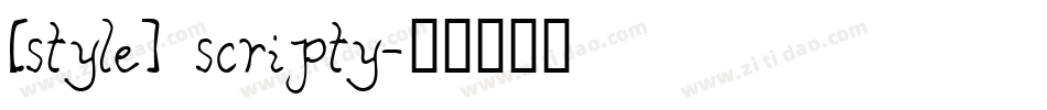 [style] scripty字体转换